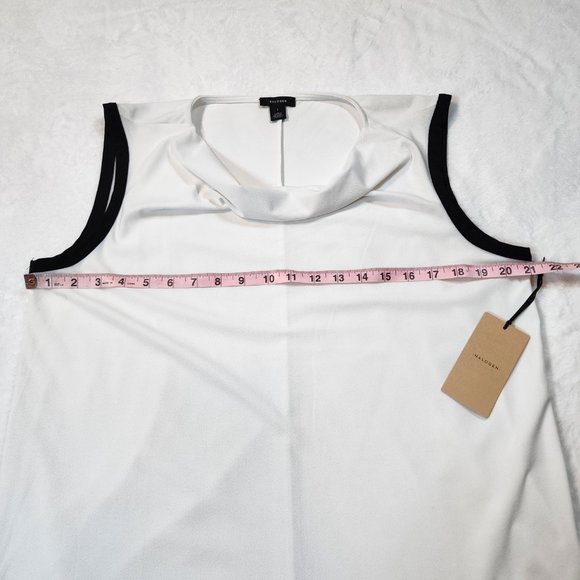 Halogen White Sleeveless Cowl Neck Blouse Size Large - Picture 6 of 14